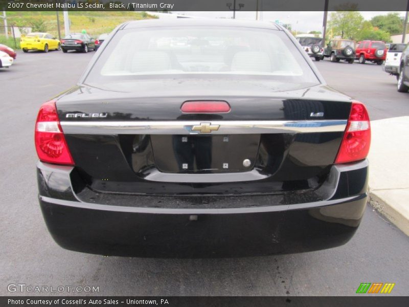 Black / Titanium Gray 2007 Chevrolet Malibu LS Sedan