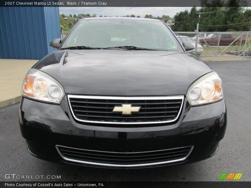 Black / Titanium Gray 2007 Chevrolet Malibu LS Sedan