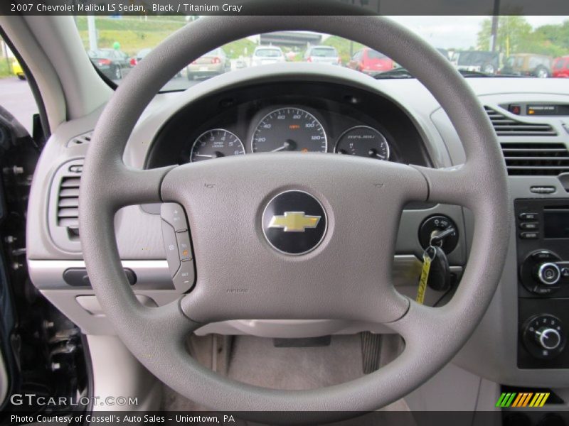 Black / Titanium Gray 2007 Chevrolet Malibu LS Sedan