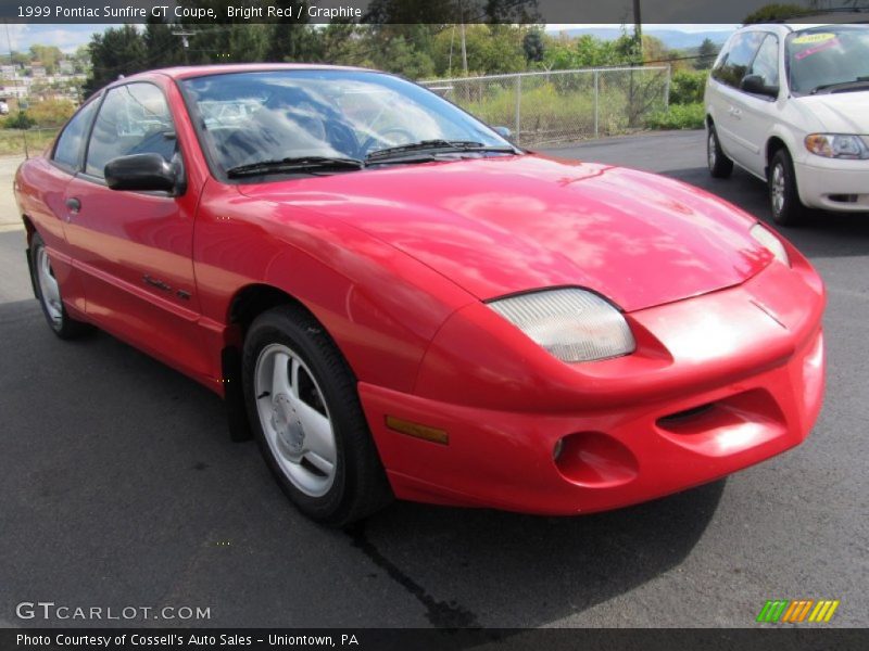 Bright Red / Graphite 1999 Pontiac Sunfire GT Coupe