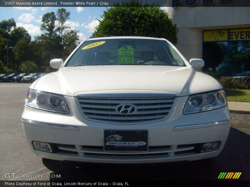 Powder White Pearl / Gray 2007 Hyundai Azera Limited