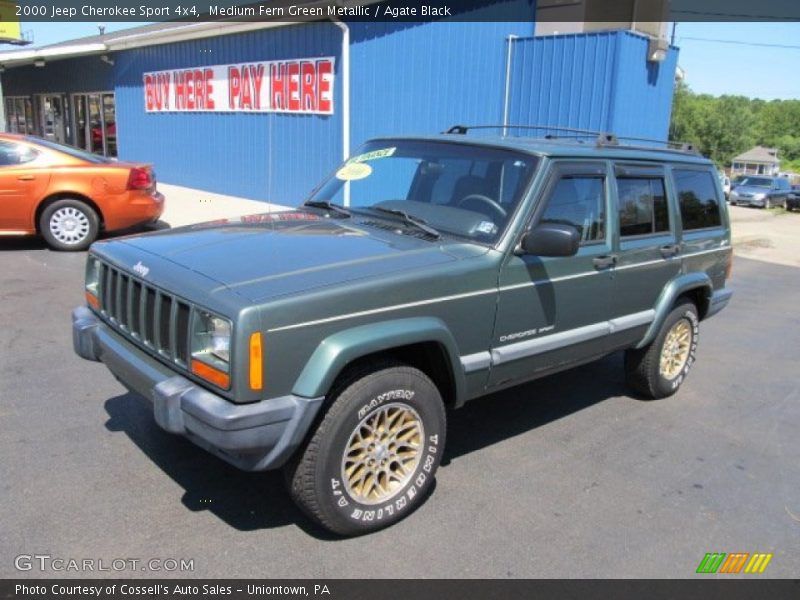 Medium Fern Green Metallic / Agate Black 2000 Jeep Cherokee Sport 4x4