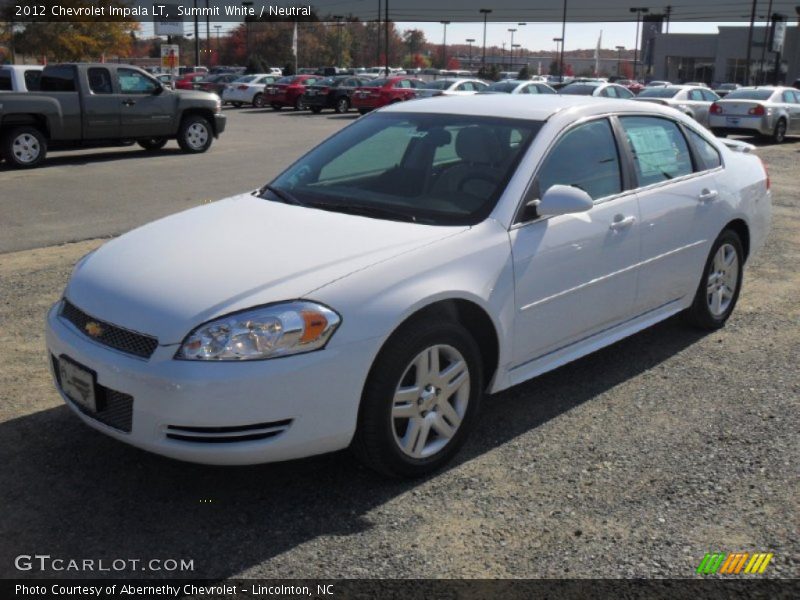 Summit White / Neutral 2012 Chevrolet Impala LT