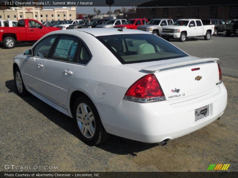 Summit White / Neutral 2012 Chevrolet Impala LT