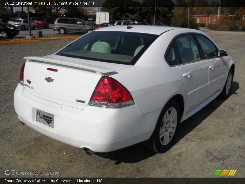 Summit White / Neutral 2012 Chevrolet Impala LT