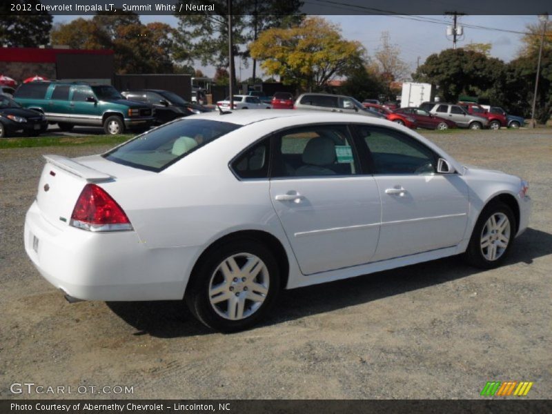 Summit White / Neutral 2012 Chevrolet Impala LT