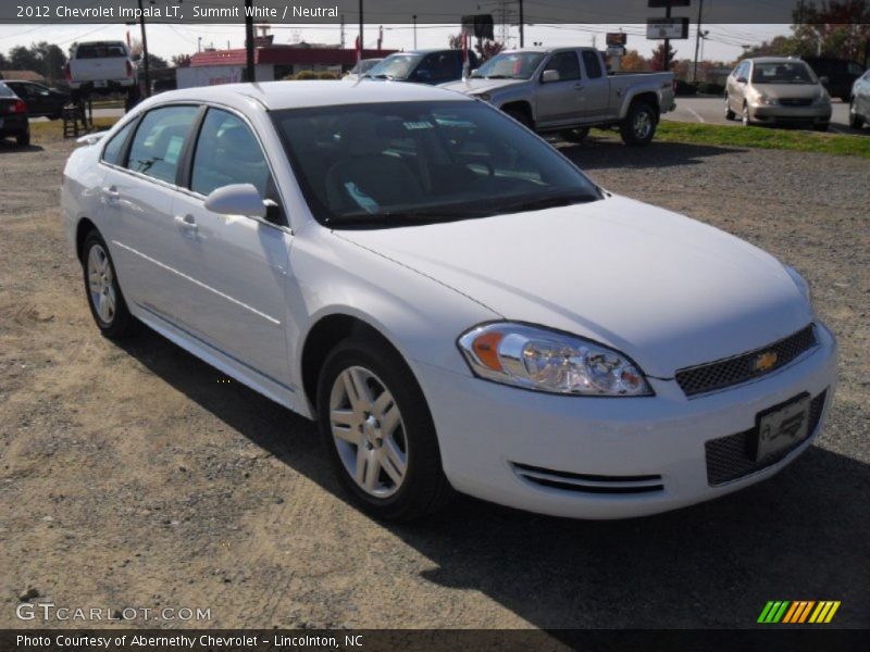 Summit White / Neutral 2012 Chevrolet Impala LT