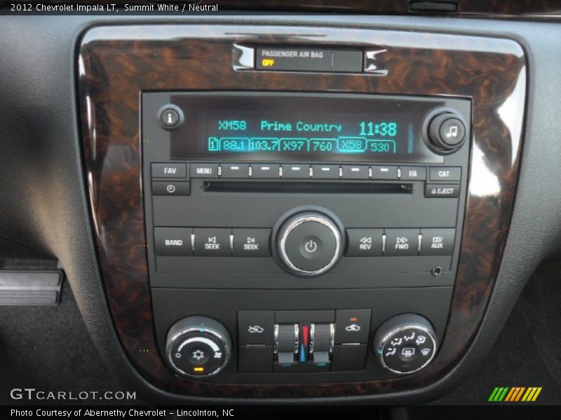 Summit White / Neutral 2012 Chevrolet Impala LT
