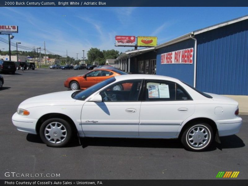 Bright White / Adriatic Blue 2000 Buick Century Custom