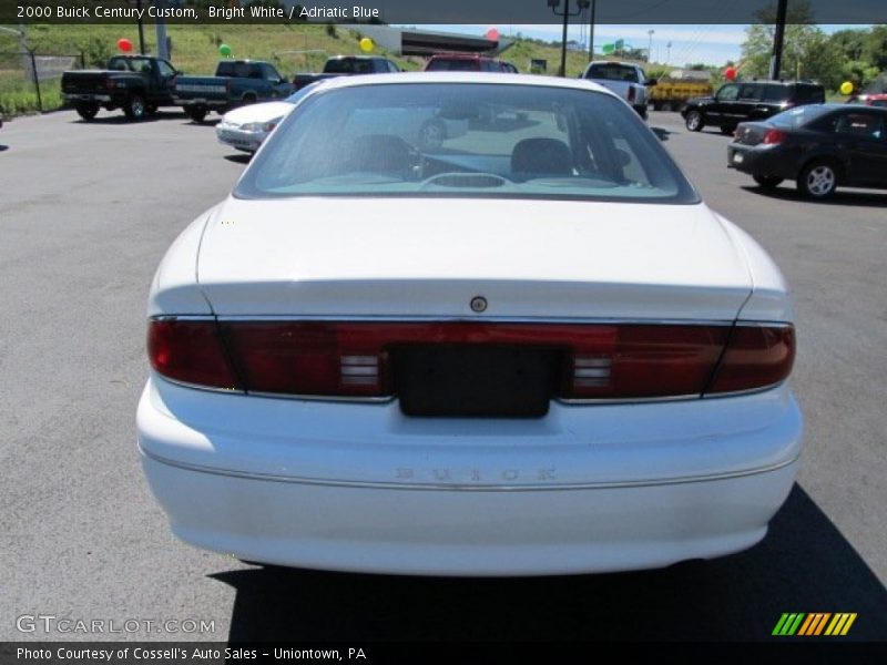 Bright White / Adriatic Blue 2000 Buick Century Custom