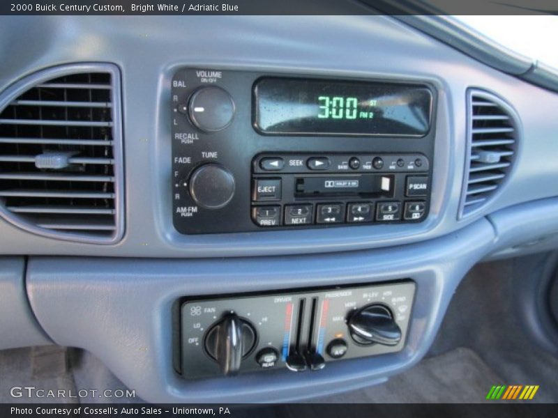 Bright White / Adriatic Blue 2000 Buick Century Custom