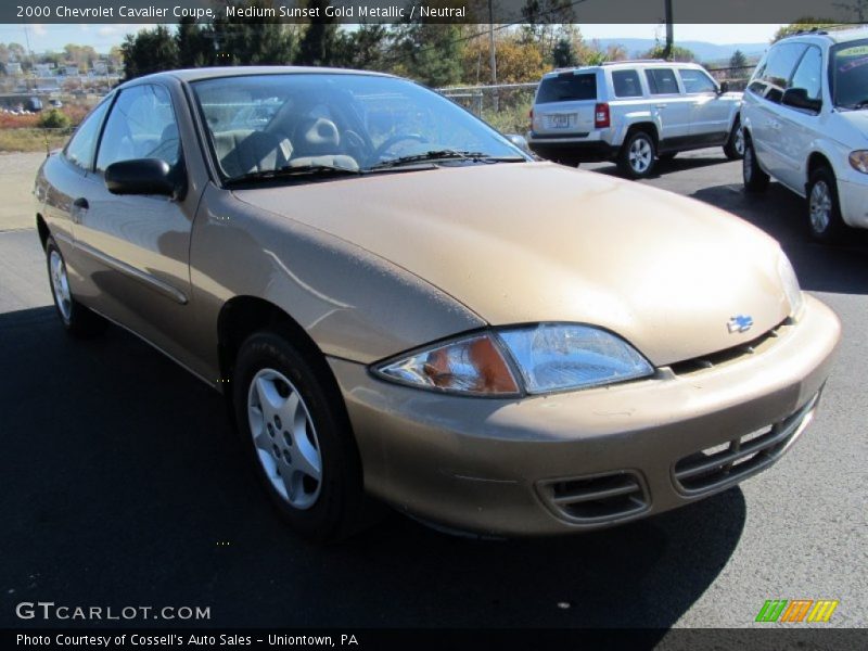 Medium Sunset Gold Metallic / Neutral 2000 Chevrolet Cavalier Coupe