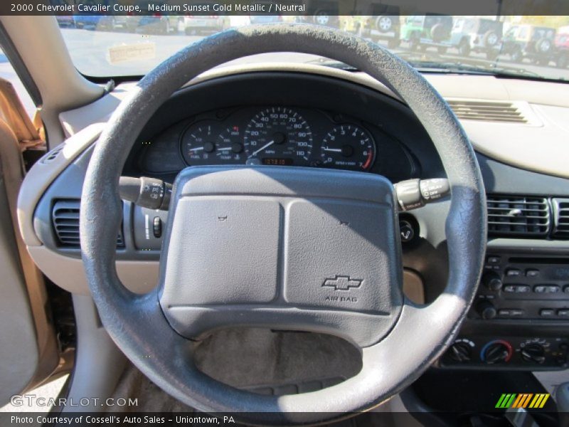 Medium Sunset Gold Metallic / Neutral 2000 Chevrolet Cavalier Coupe