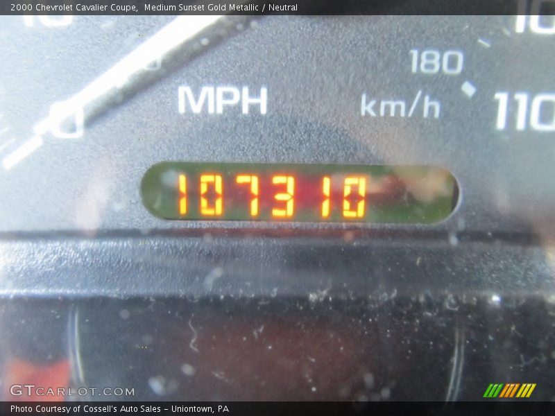Medium Sunset Gold Metallic / Neutral 2000 Chevrolet Cavalier Coupe