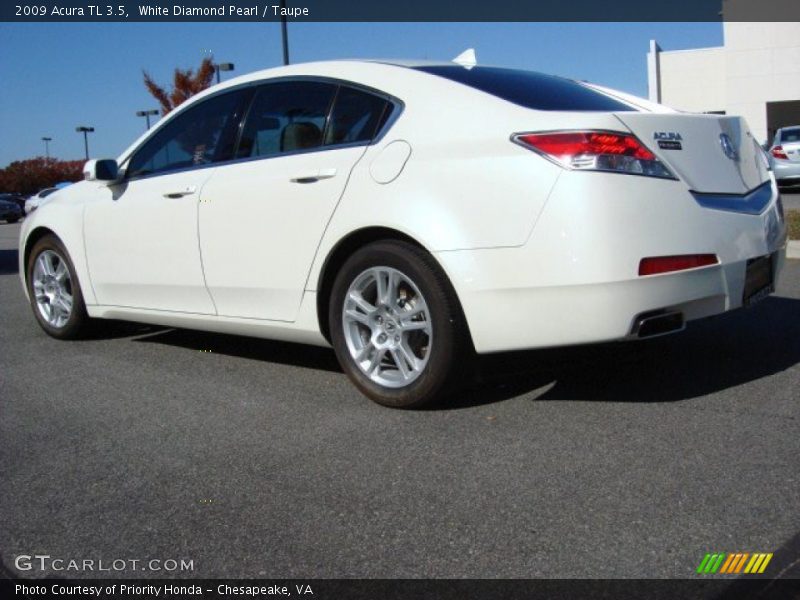White Diamond Pearl / Taupe 2009 Acura TL 3.5