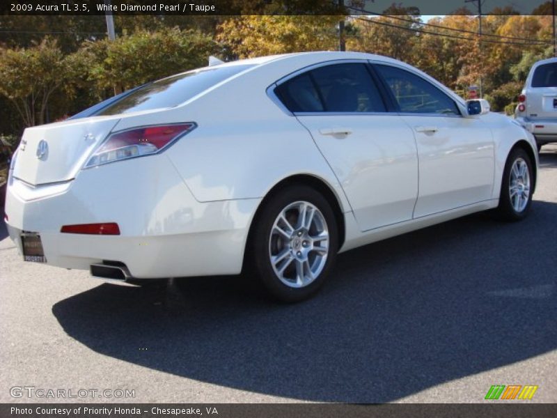 White Diamond Pearl / Taupe 2009 Acura TL 3.5