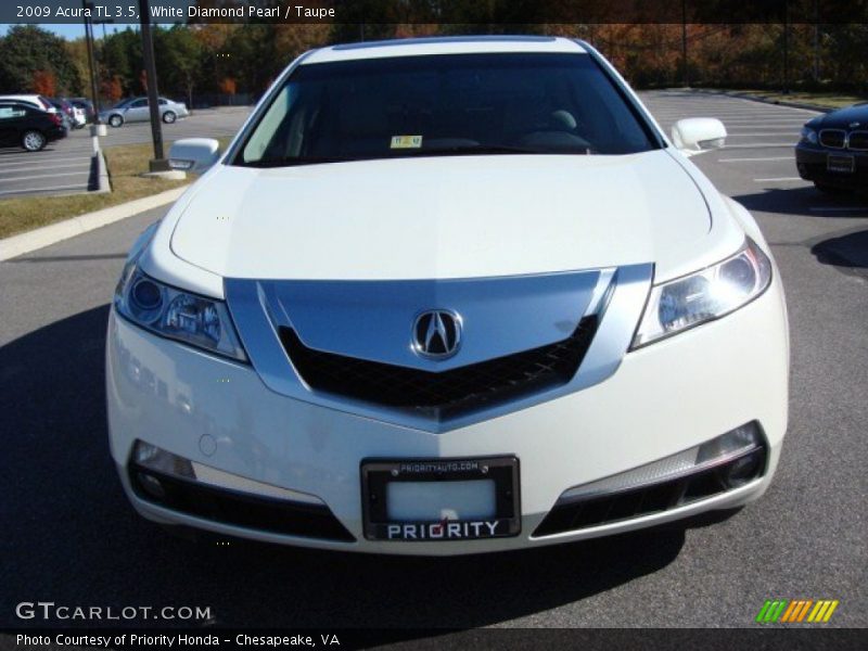 White Diamond Pearl / Taupe 2009 Acura TL 3.5