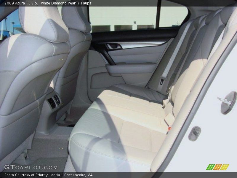 White Diamond Pearl / Taupe 2009 Acura TL 3.5