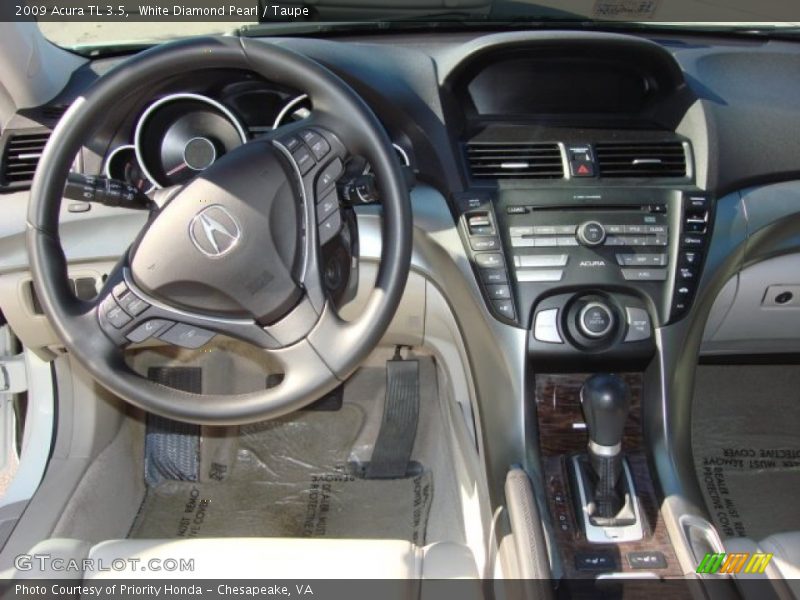 White Diamond Pearl / Taupe 2009 Acura TL 3.5