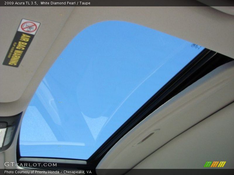 White Diamond Pearl / Taupe 2009 Acura TL 3.5
