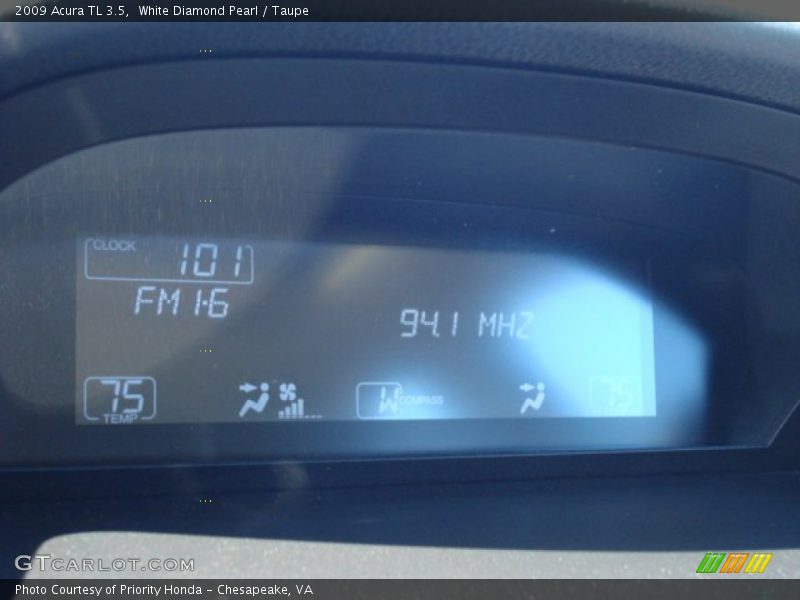 White Diamond Pearl / Taupe 2009 Acura TL 3.5