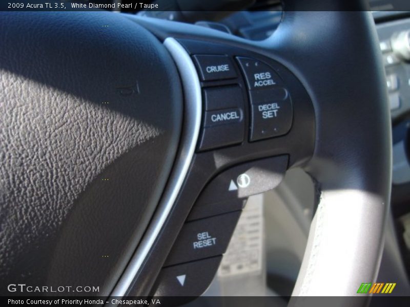 White Diamond Pearl / Taupe 2009 Acura TL 3.5
