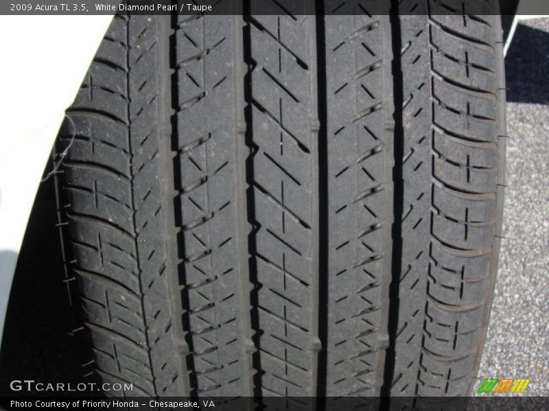 White Diamond Pearl / Taupe 2009 Acura TL 3.5