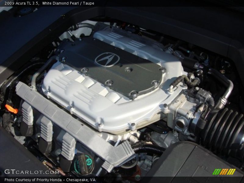 White Diamond Pearl / Taupe 2009 Acura TL 3.5