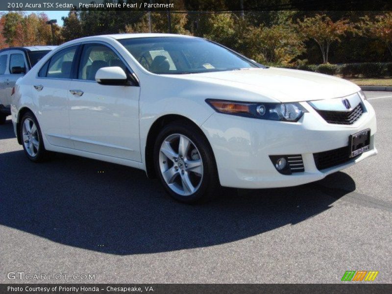 Premium White Pearl / Parchment 2010 Acura TSX Sedan