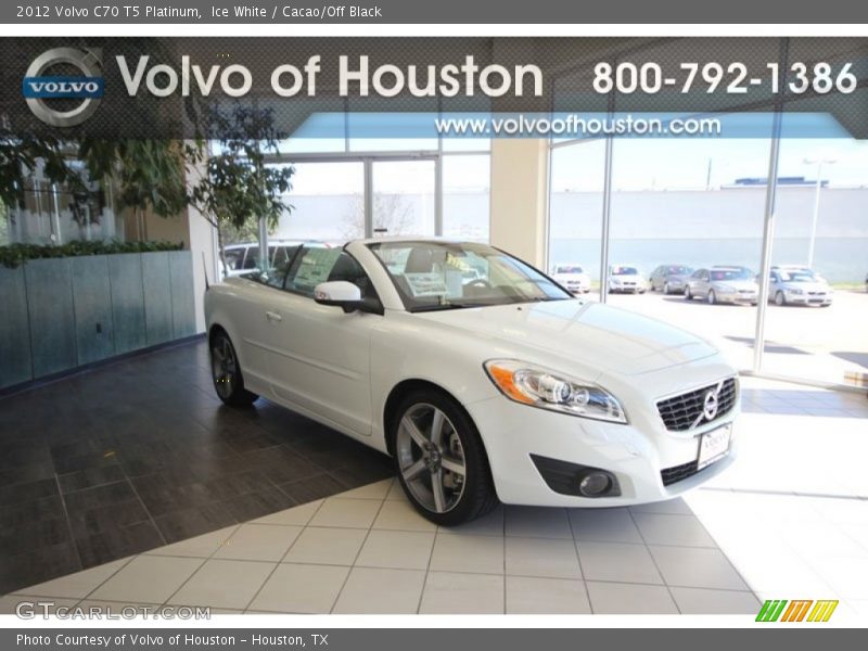 Ice White / Cacao/Off Black 2012 Volvo C70 T5 Platinum