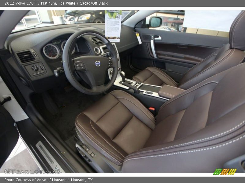  2012 C70 T5 Platinum Cacao/Off Black Interior