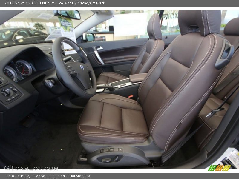T5 Platinum drivers seat in Cacao/Off Black leather - 2012 Volvo C70 T5 Platinum