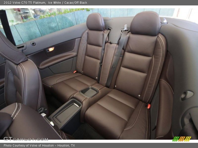 T5 Platinum rear seats in Cacao/Off Black leather - 2012 Volvo C70 T5 Platinum