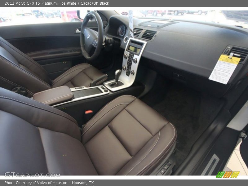  2012 C70 T5 Platinum Cacao/Off Black Interior