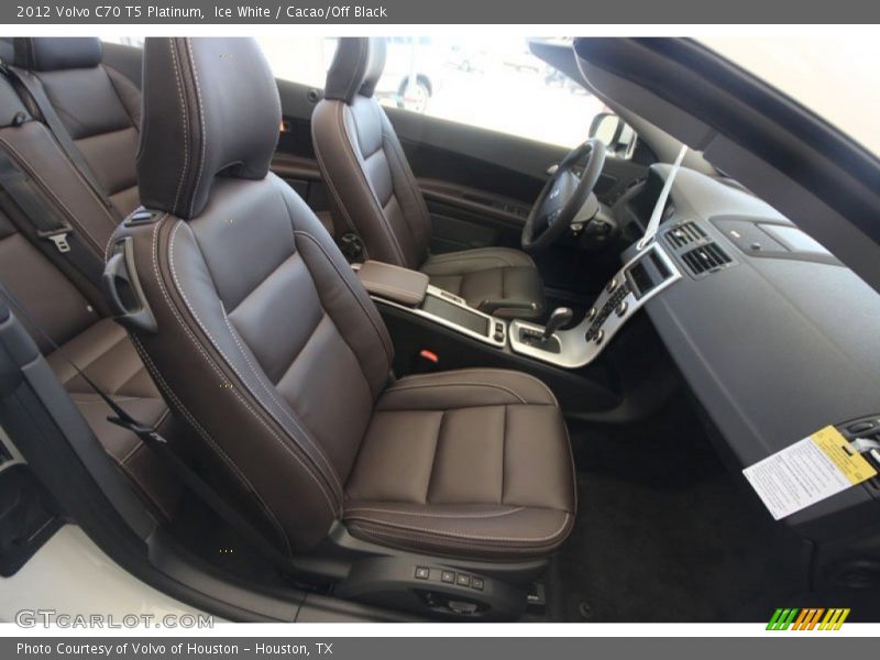  2012 C70 T5 Platinum Cacao/Off Black Interior