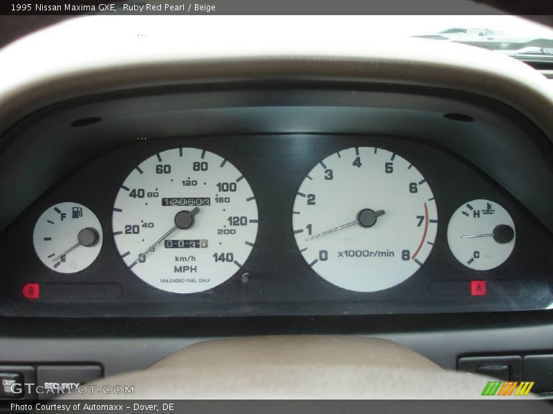Ruby Red Pearl / Beige 1995 Nissan Maxima GXE