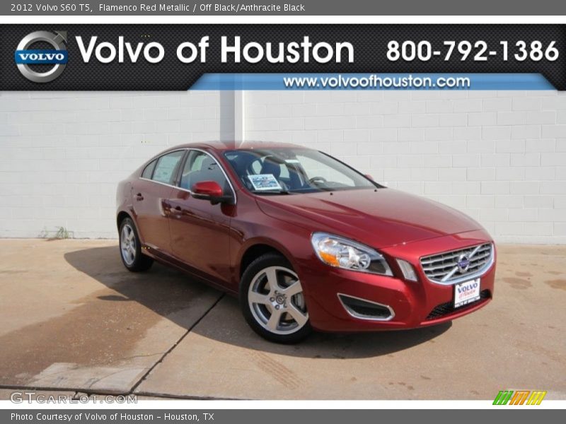 Flamenco Red Metallic / Off Black/Anthracite Black 2012 Volvo S60 T5