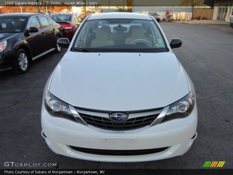 Aspen White / Ivory 2008 Subaru Impreza 2.5i Sedan