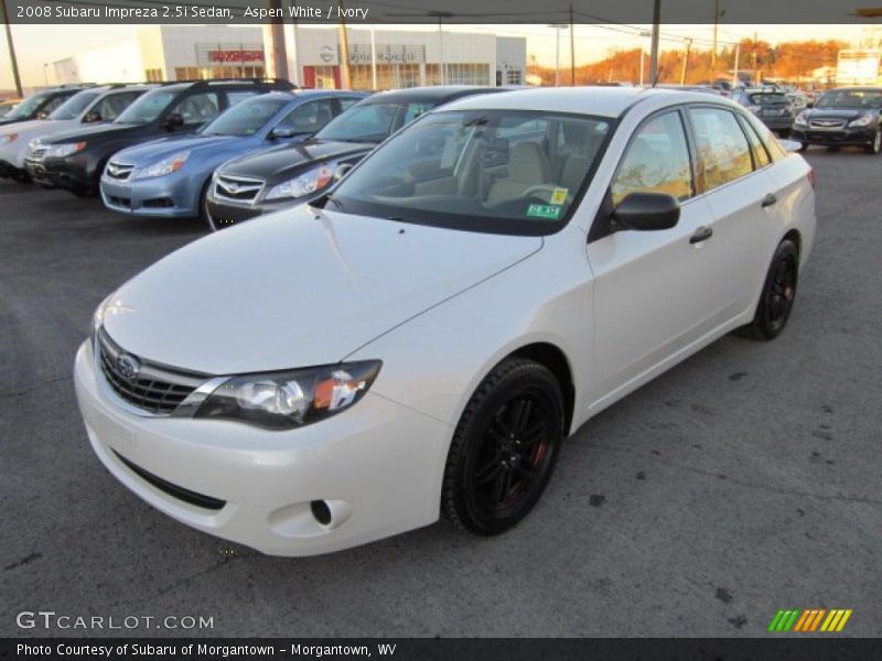 Aspen White / Ivory 2008 Subaru Impreza 2.5i Sedan