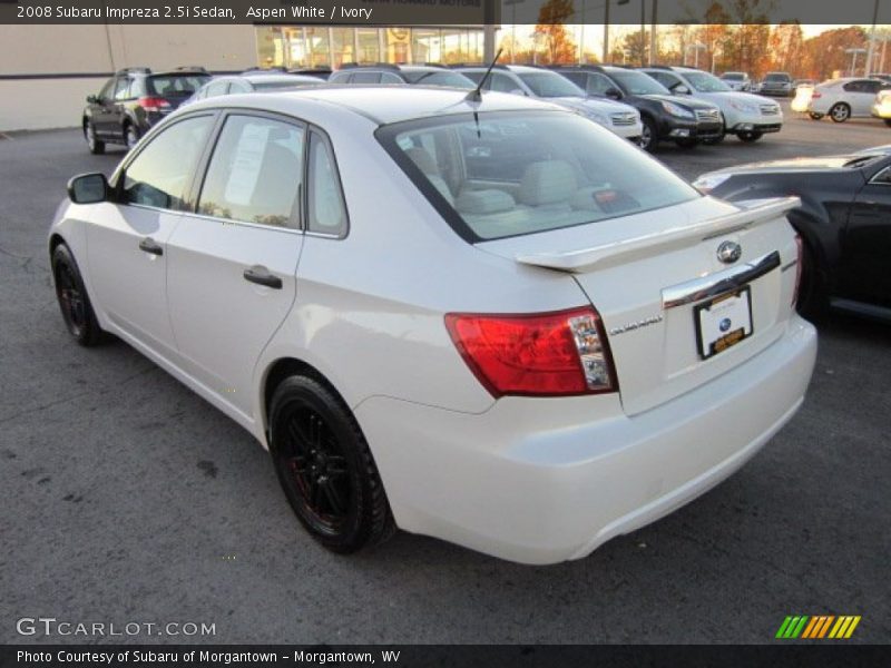 Aspen White / Ivory 2008 Subaru Impreza 2.5i Sedan