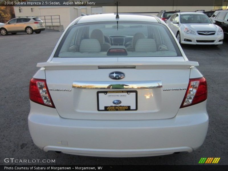 Aspen White / Ivory 2008 Subaru Impreza 2.5i Sedan