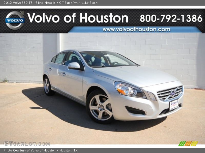 Silver Metallic / Off Black/Anthracite Black 2012 Volvo S60 T5