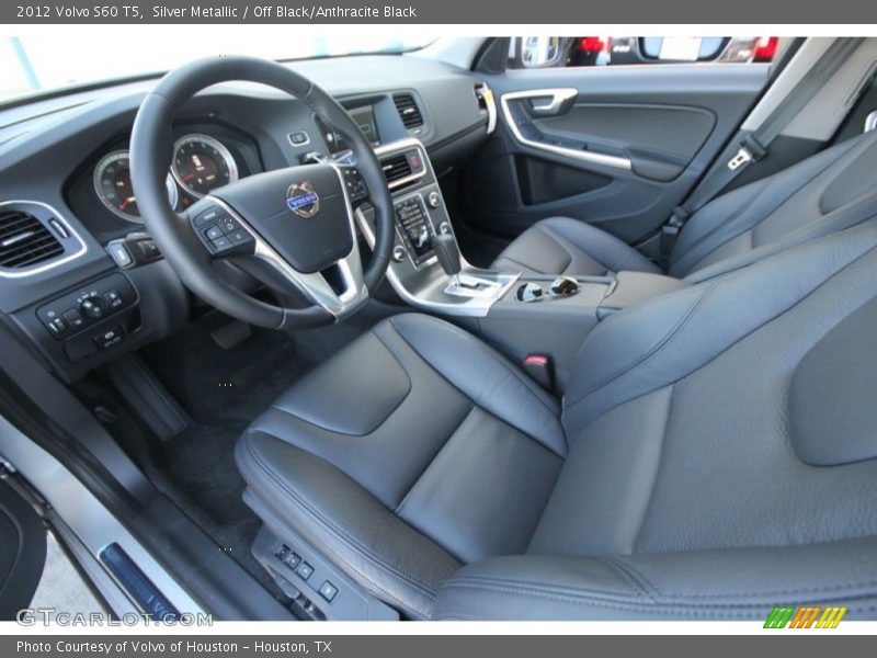 Silver Metallic / Off Black/Anthracite Black 2012 Volvo S60 T5