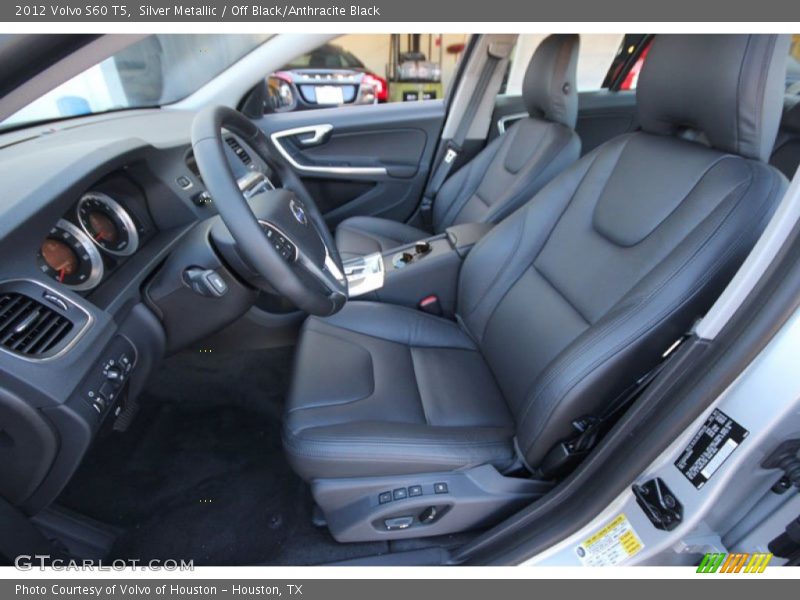 Silver Metallic / Off Black/Anthracite Black 2012 Volvo S60 T5