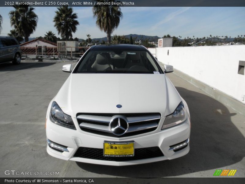 Arctic White / Almond Beige/Mocha 2012 Mercedes-Benz C 250 Coupe