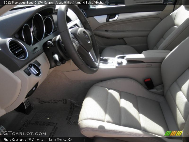 Arctic White / Almond Beige/Mocha 2012 Mercedes-Benz C 250 Coupe