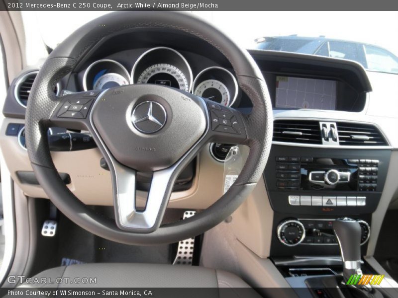 Arctic White / Almond Beige/Mocha 2012 Mercedes-Benz C 250 Coupe