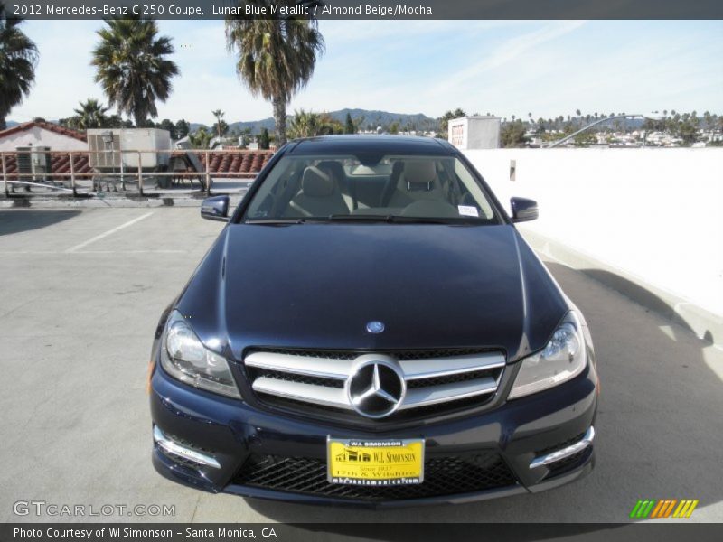 Lunar Blue Metallic / Almond Beige/Mocha 2012 Mercedes-Benz C 250 Coupe