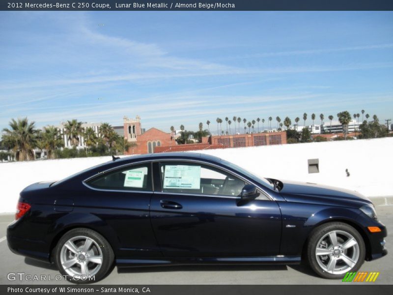 Lunar Blue Metallic / Almond Beige/Mocha 2012 Mercedes-Benz C 250 Coupe