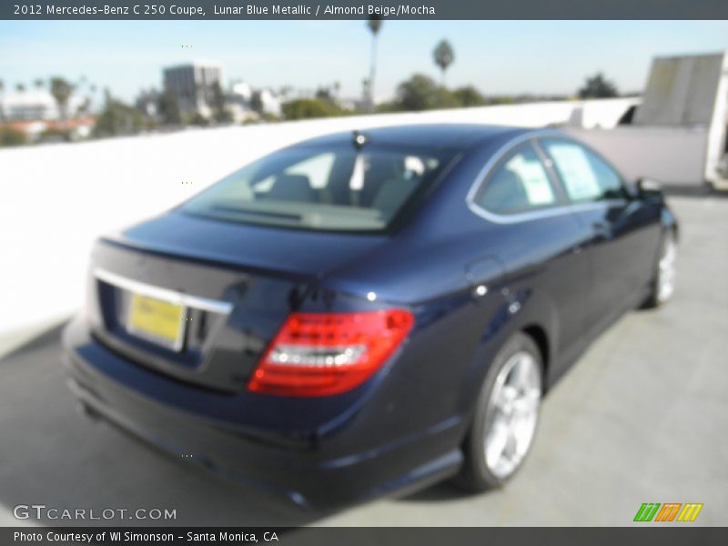 Lunar Blue Metallic / Almond Beige/Mocha 2012 Mercedes-Benz C 250 Coupe